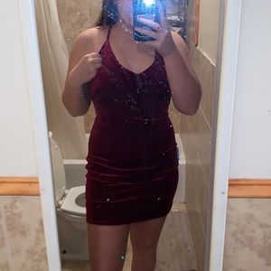 Red Velvet Cocktail Dress